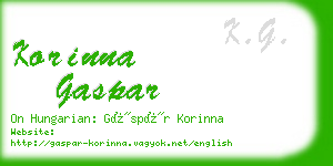 korinna gaspar business card